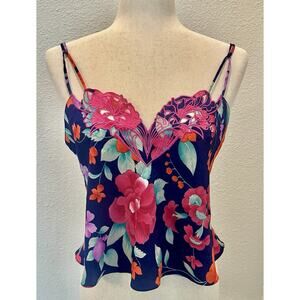 Vintage Victoria's Secret Gold Label Floral Lace Trim Camisole Size Small NWT